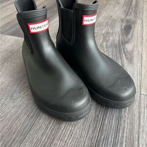 Hunter black rain boots size 7